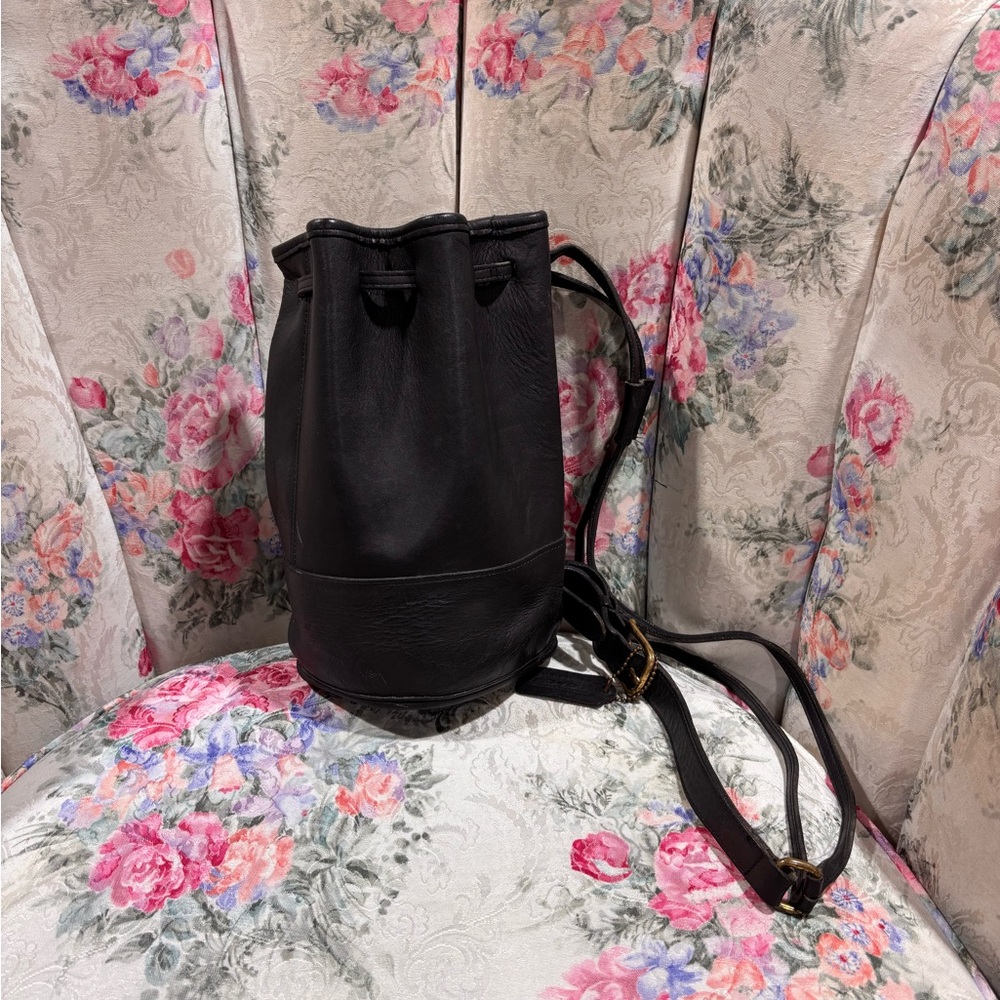 Vintage coach bucket backpack